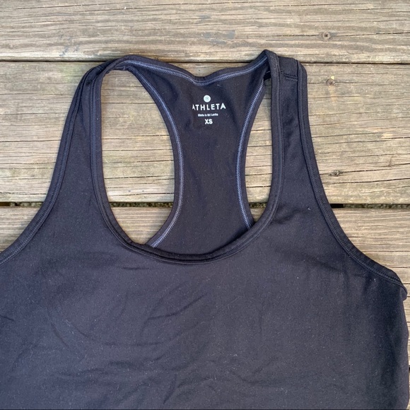 Athleta Black Racerback Tank size XS 🖤💛🖤 - Picture 4 of 7
